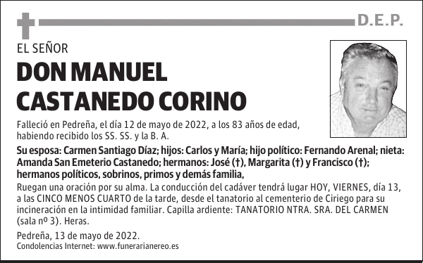 DON MANUEL CASTANEDO CORINO