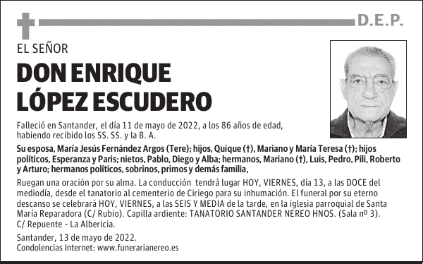 DON ENRIQUE LÓPEZ ESCUDERO