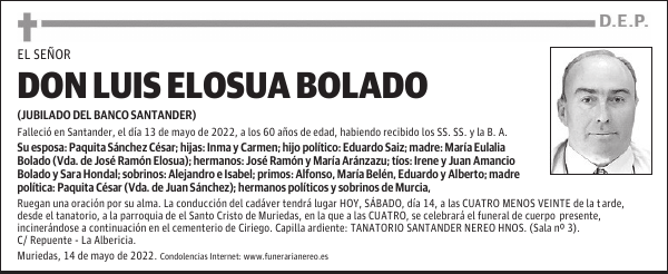 DON LUIS ELOSUA BOLADO