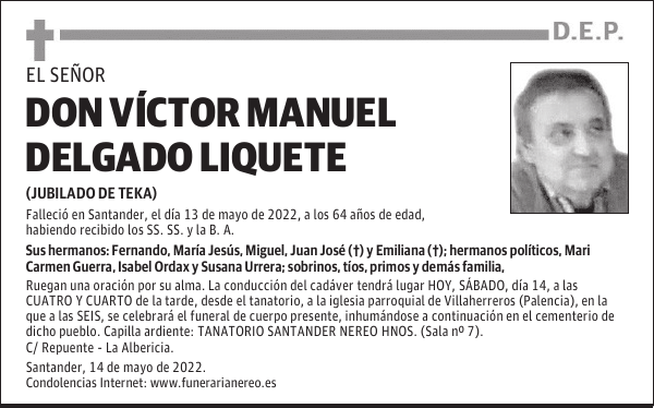 DON VICTOR MANUEL DELGADO LIQUETE