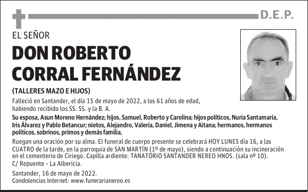 DON ROBERTO CORRAL FERNÁNDEZ