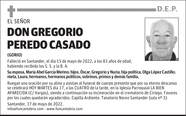 DON GREGORIO PEREDO CASADO
