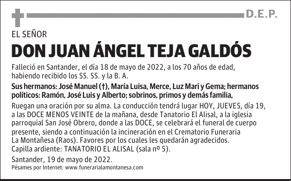DON JUAN ÁNGEL TEJA GALDÓS