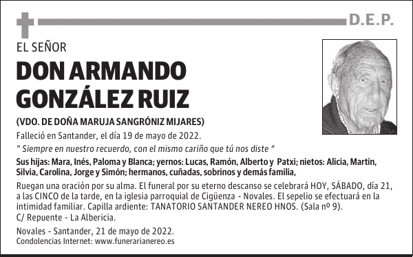 DON ARMANDO GONZÁLEZ RUIZ