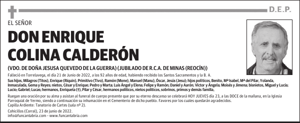 DON ENRIQUE COLINA CALDERÓN