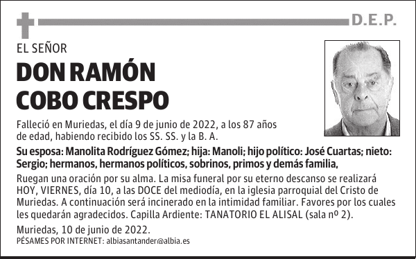 DON RAMÓN COBO CRESPO