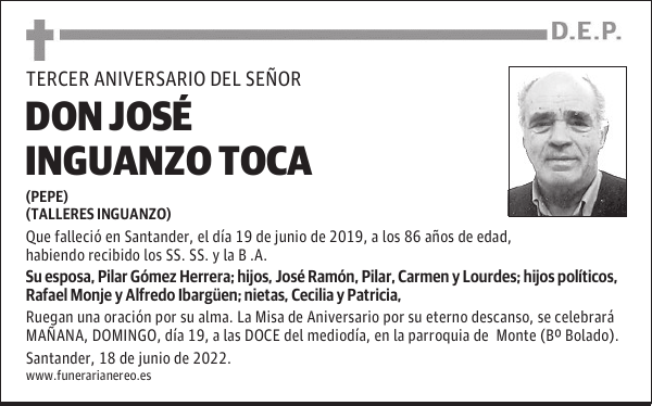 DON JOSÉ INGUANZO TOCA