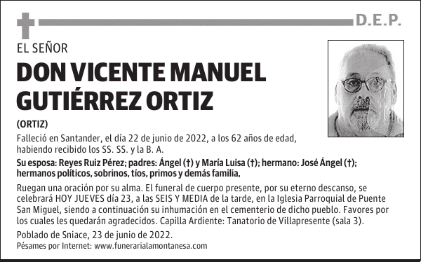 DON VICENTE MANUEL GUTIÉRREZ ORTIZ