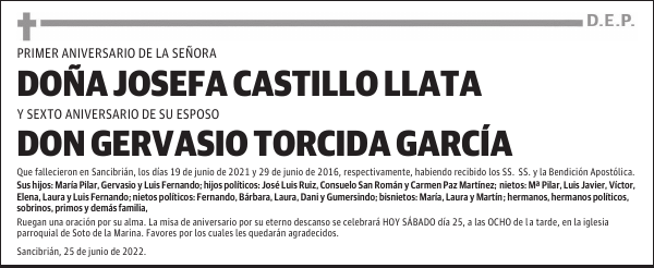 DOÑA JOSEFA CASTILLO LLATA