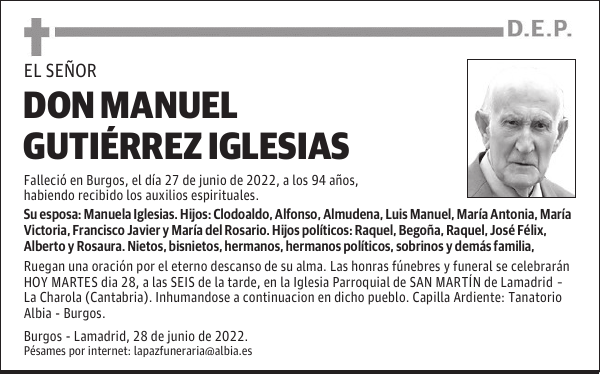 DON MANUEL GUTIÉRREZ IGLESIAS