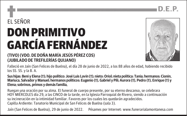 DON PRIMITIVO GARCÍA FERNÁNDEZ