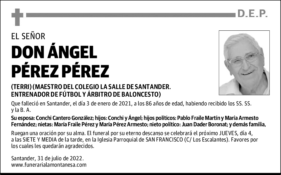 DON ÁNGEL PÉREZ PÉREZ