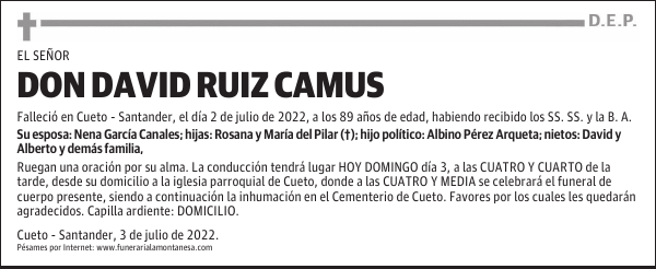 DON DAVID RUIZ CAMUS
