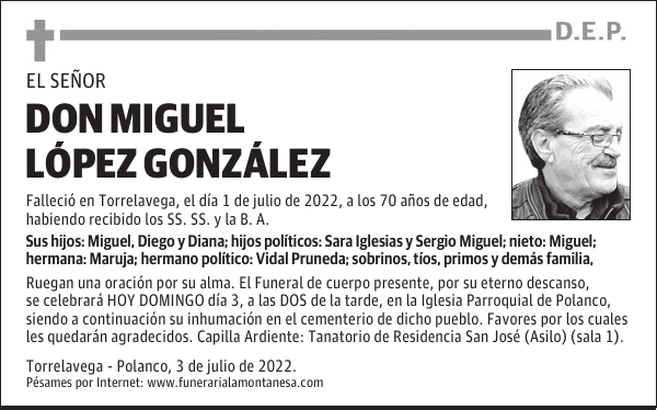 DON MIGUEL LÓPEZ GONZÁLEZ