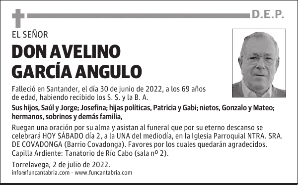 DON AVELINO GARCÍA ANGULO
