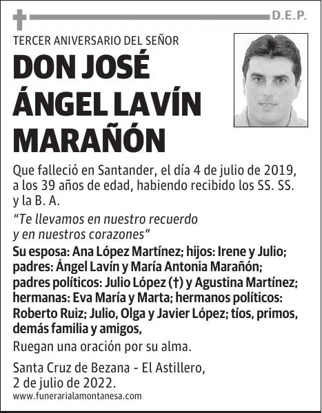 DON JOSÉ ÁNGEL LAVÍN MARAÑÓN