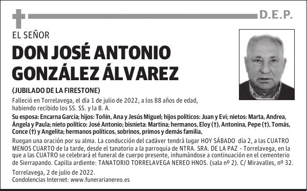 DON JOSÉ ANTONIO GONZÁLEZ ÁLVAREZ
