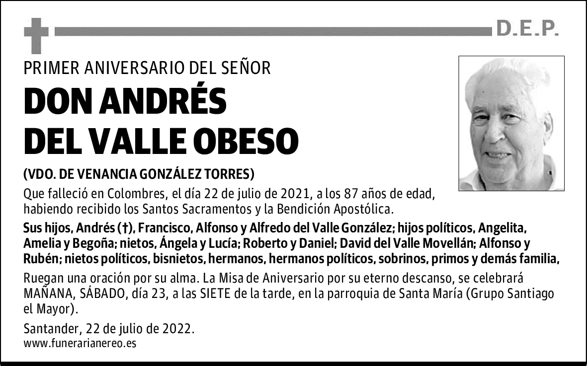 DON ANDRÉS DEL VALLE OBESO