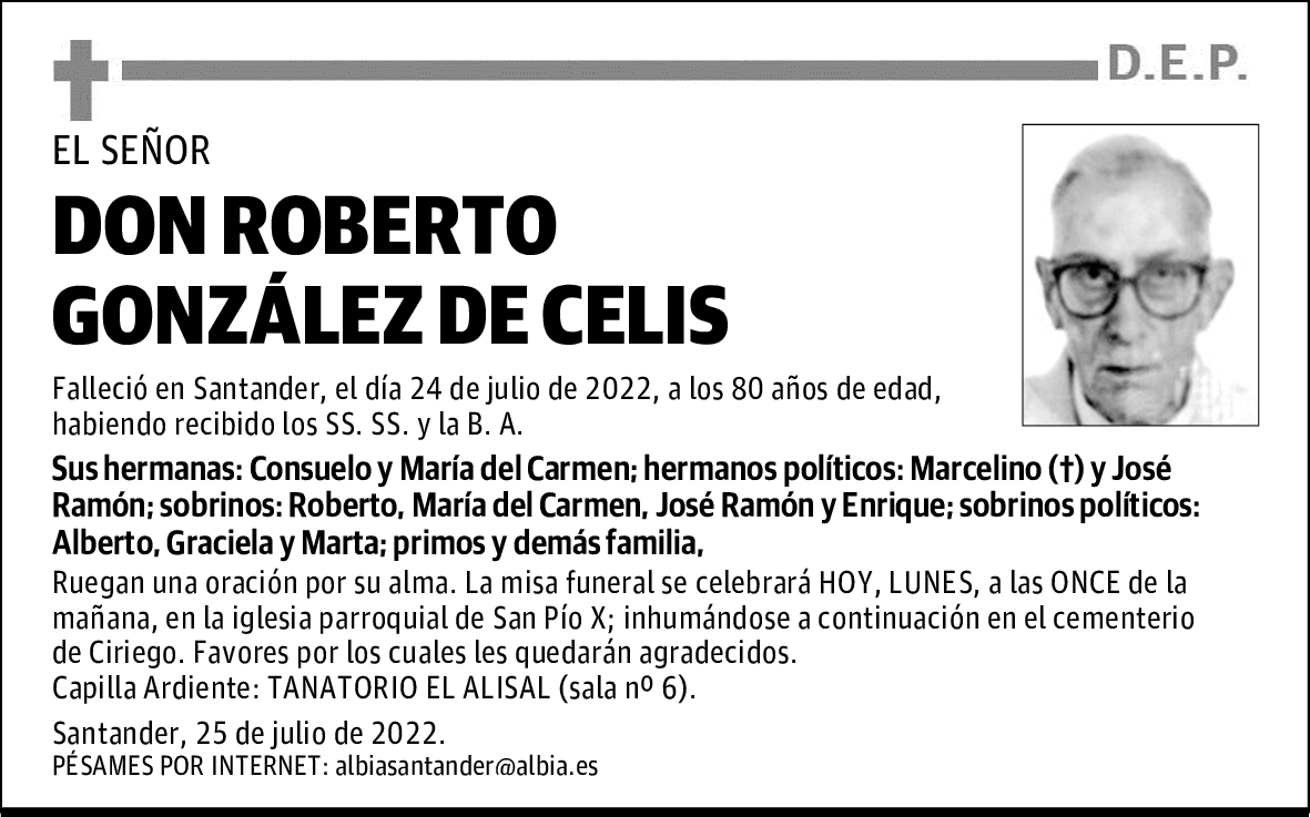 DON ROBERTO GONZALEZ DE CELIS