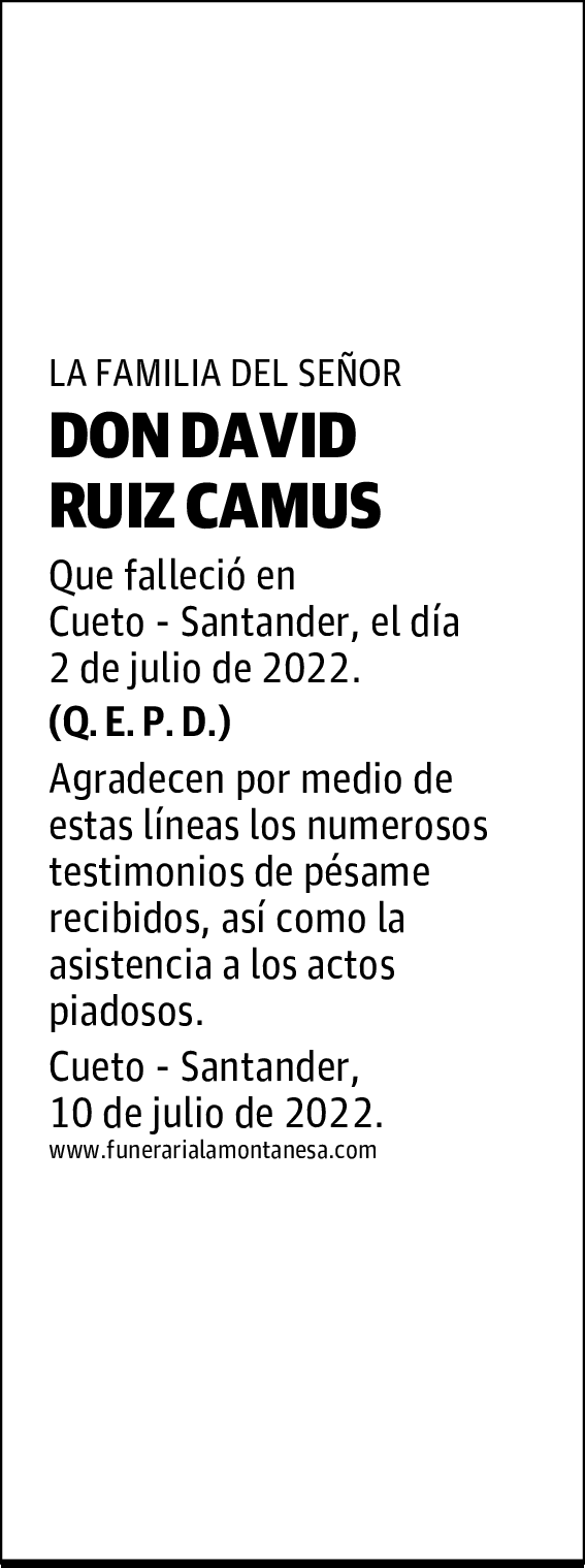 DON DAVID RUIZ CAMUS