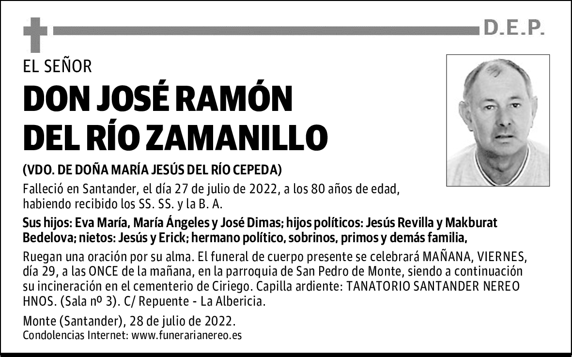 DON JOSÉ RAMÓN DEL RÍO ZAMANILLO