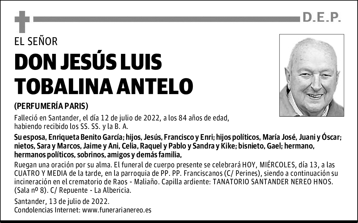 DON JESUS LUIS TOBALINA ANTELO