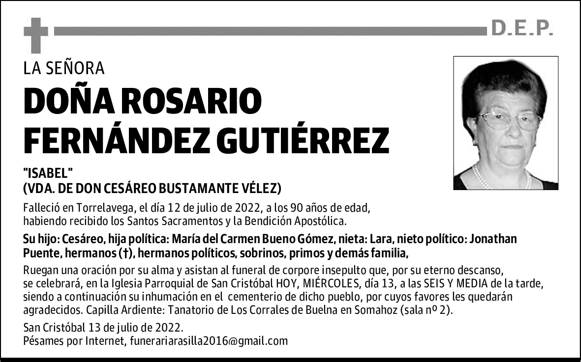 Doña Rosario Fernández Gutiérrez