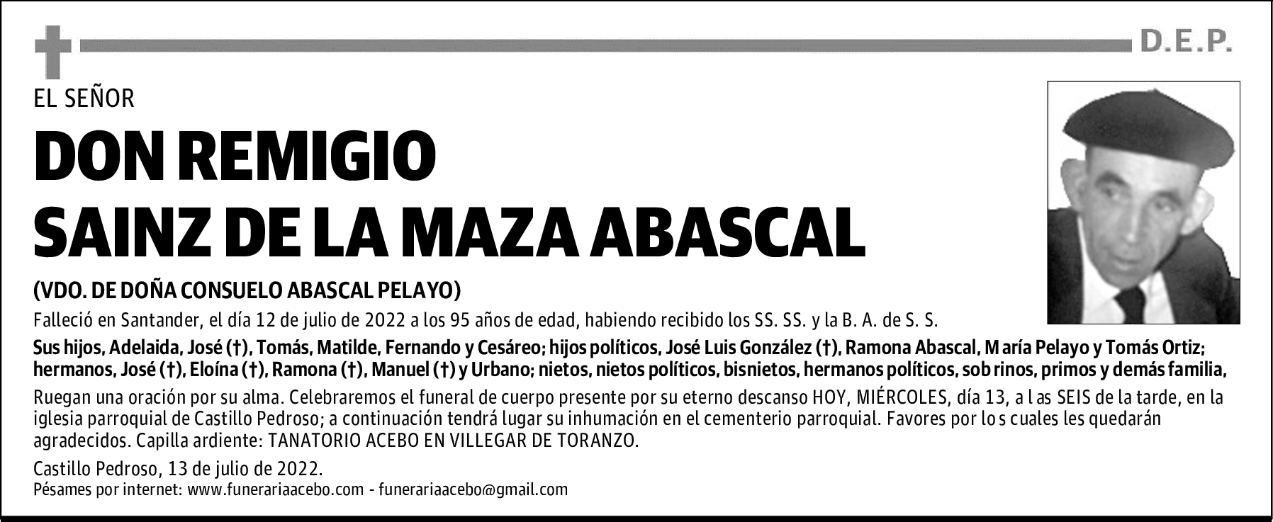 D. Remigio Sainz de la Maza Abascal