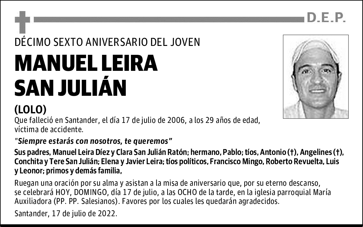 MANUEL LEIRA SAN JULIÁN