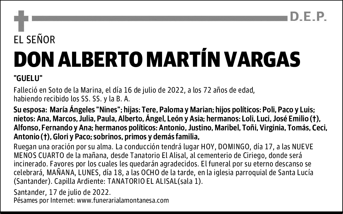 DON ALBERTO MARTÍN VARGAS
