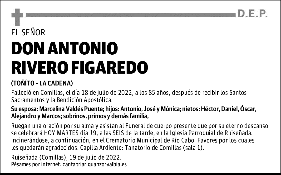 DON ANTONIO RIVERO FIGAREDO