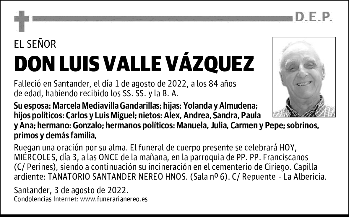 DON LUIS VALLE VÁZQUEZ