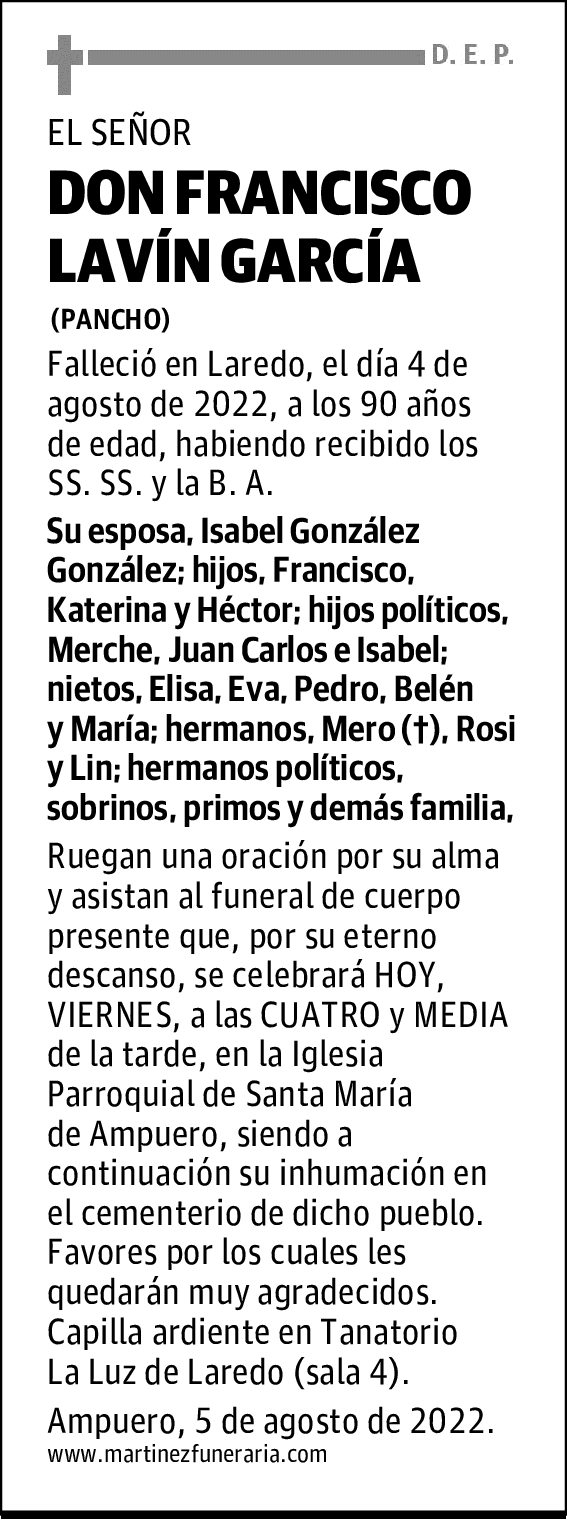 DON FRANCISCO LAVÍN GARCÍA