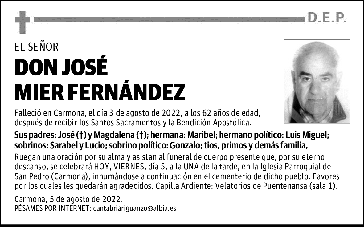 DON JOSÉ MIER FERNÁNDEZ