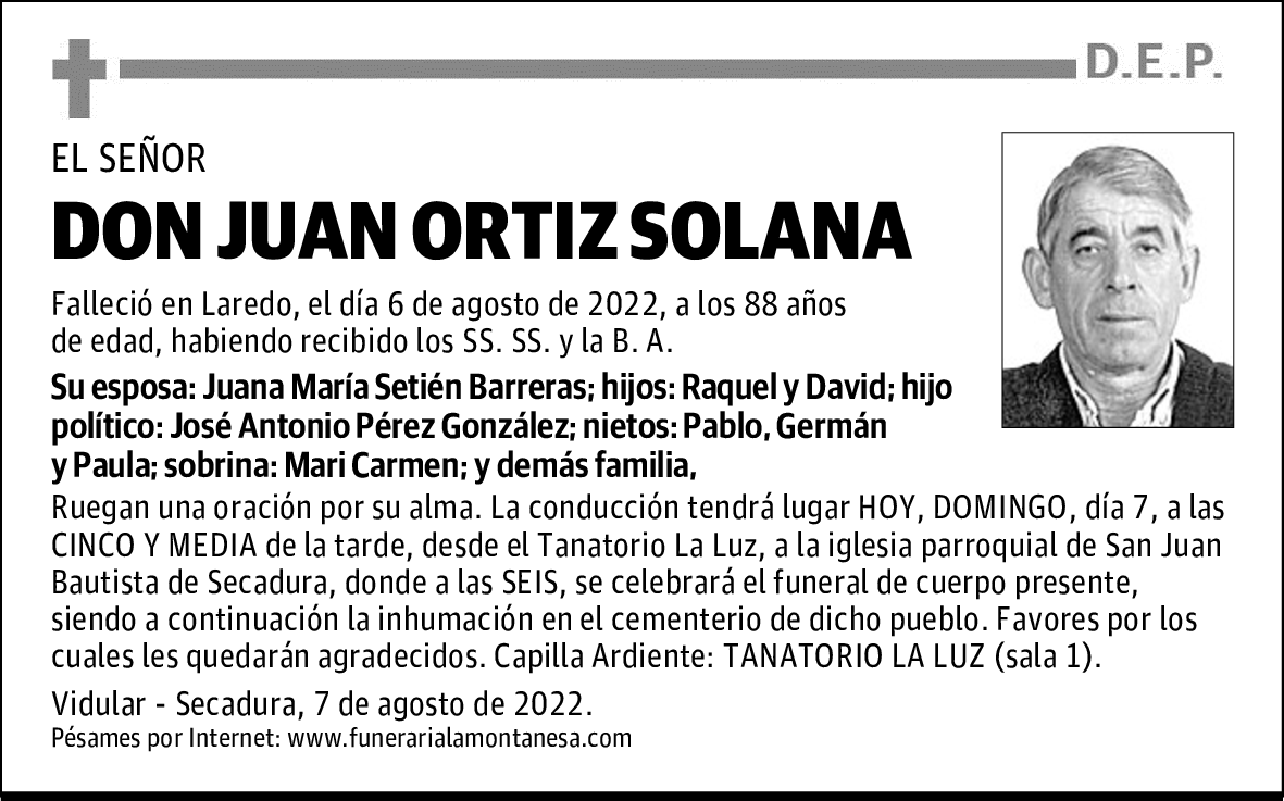 DON JUAN ORTIZ SOLANA