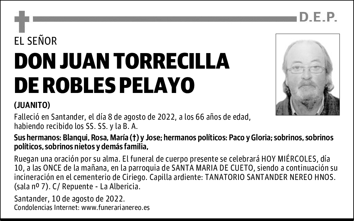 DON JUAN TORRECILLA DE ROBLES PELAYO