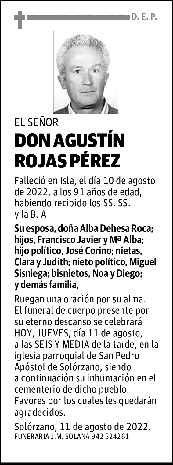 DON AGUSTÍN ROJAS PÉREZ