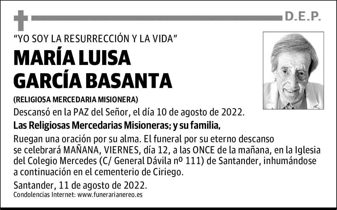 MARÍA LUISA GARCÍA BASANTA