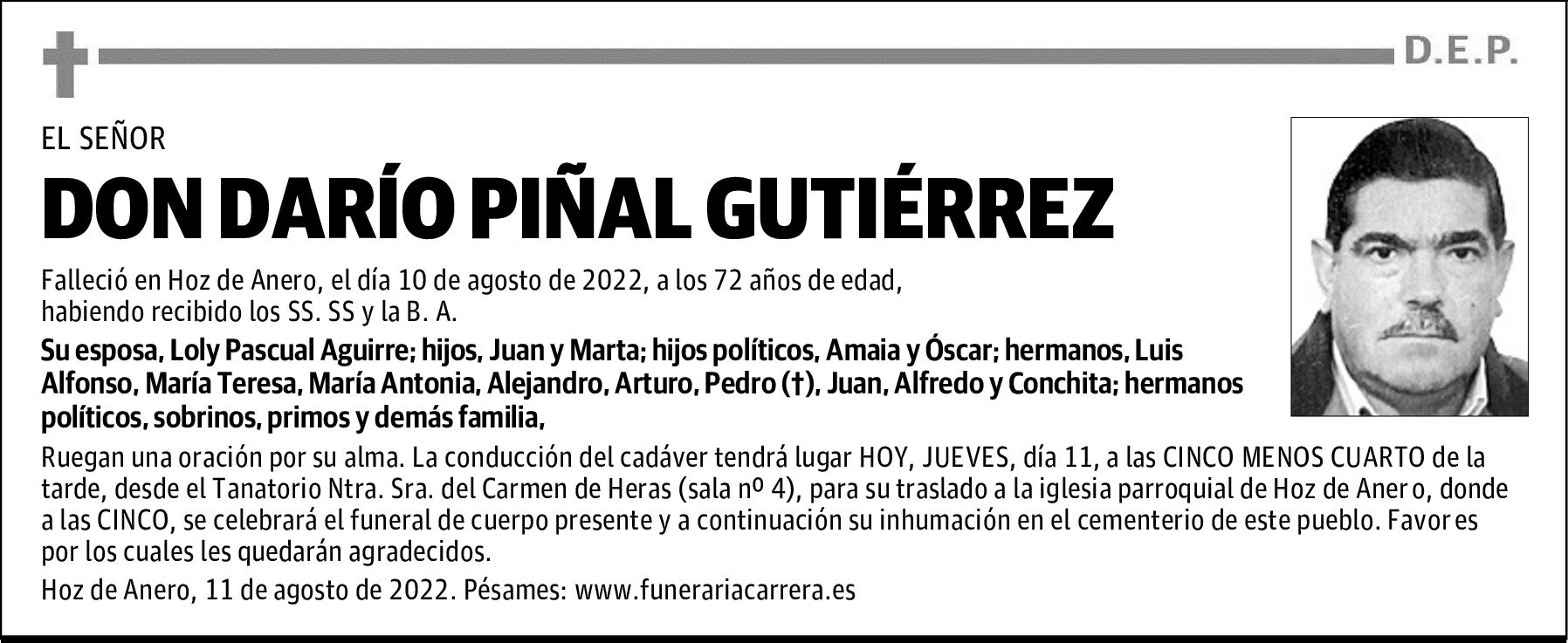 DON DARÍO PIÑAL GUTIÉRREZ