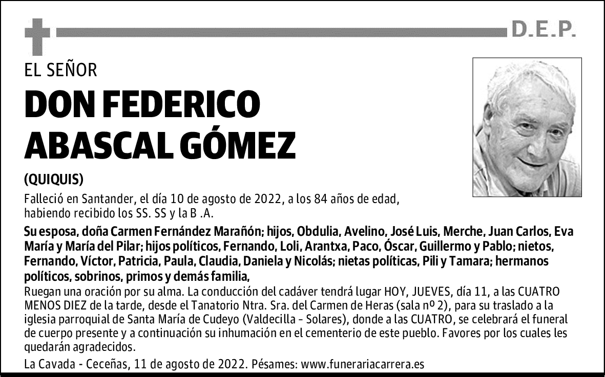 DON FEDERICO ABASCAL GÓMEZ