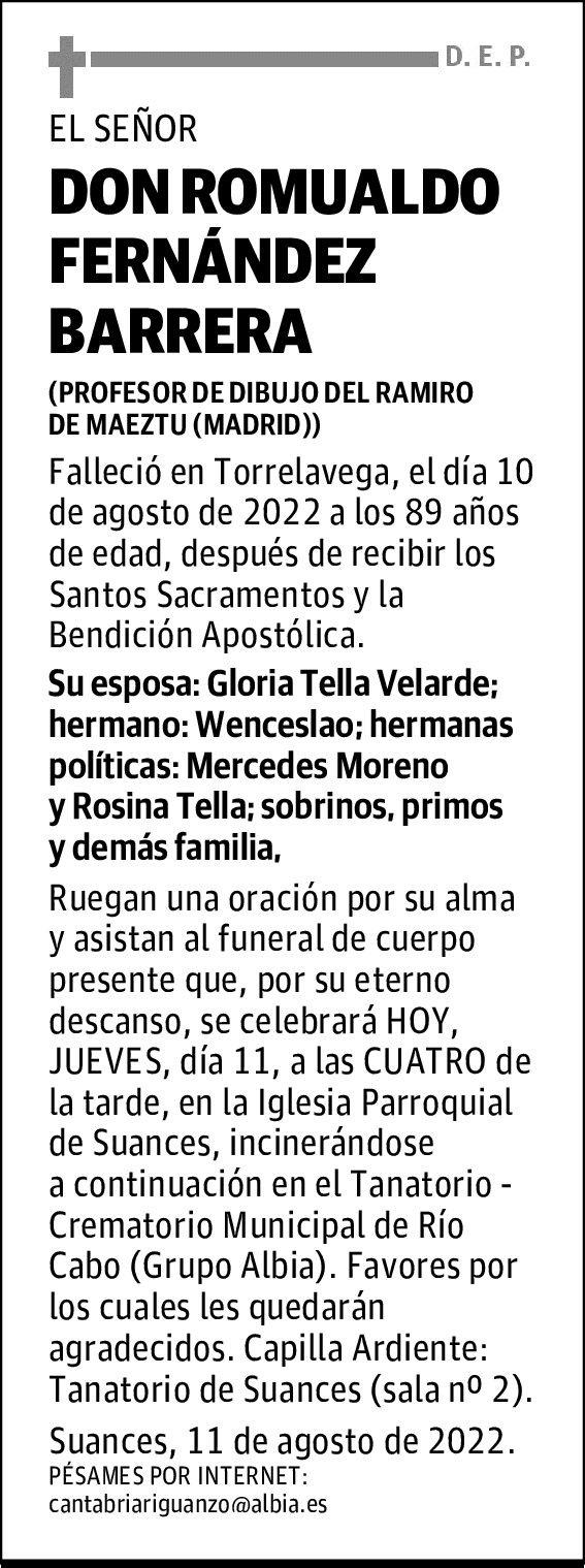 DON ROMUALDO FERNÁNDEZ BARRERA