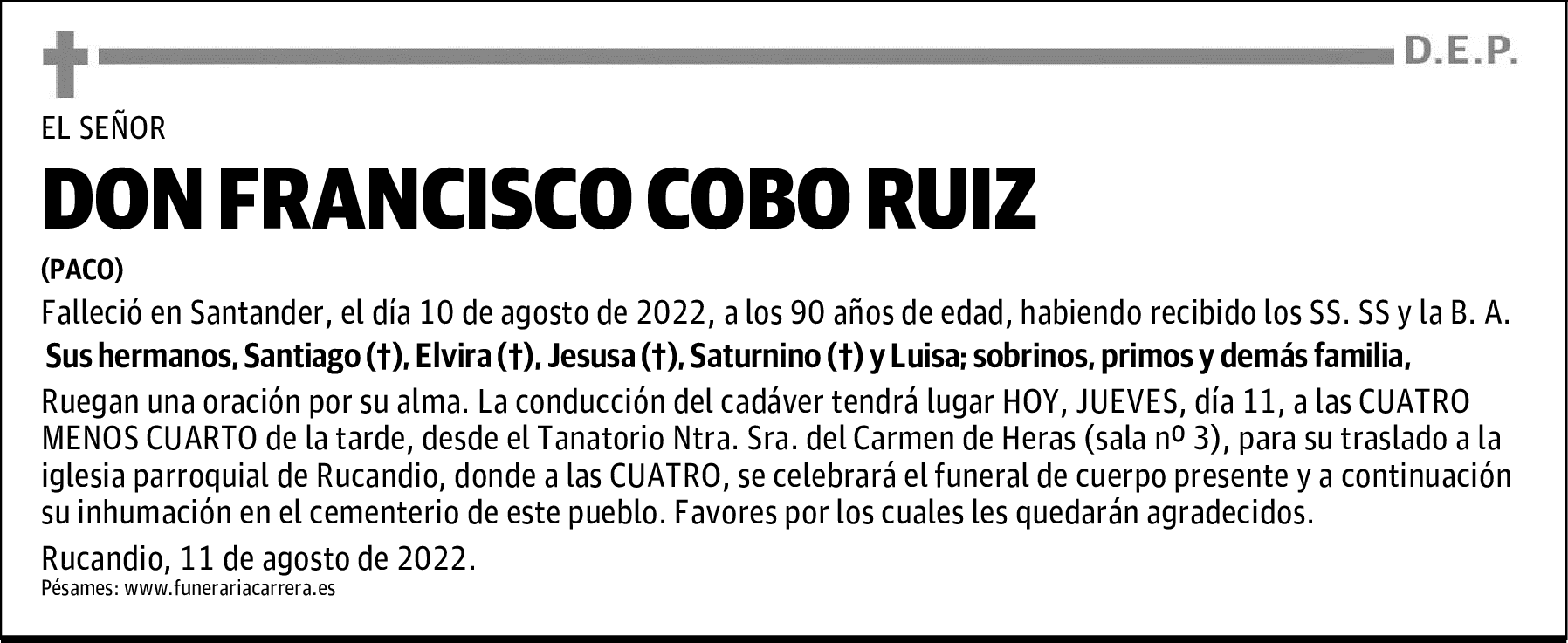 DON FRANCISCO COBO RUIZ