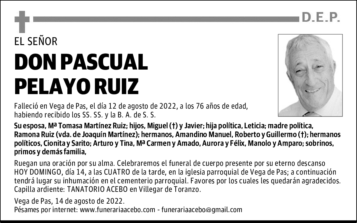 DON PASCUAL PELAYO RUIZ