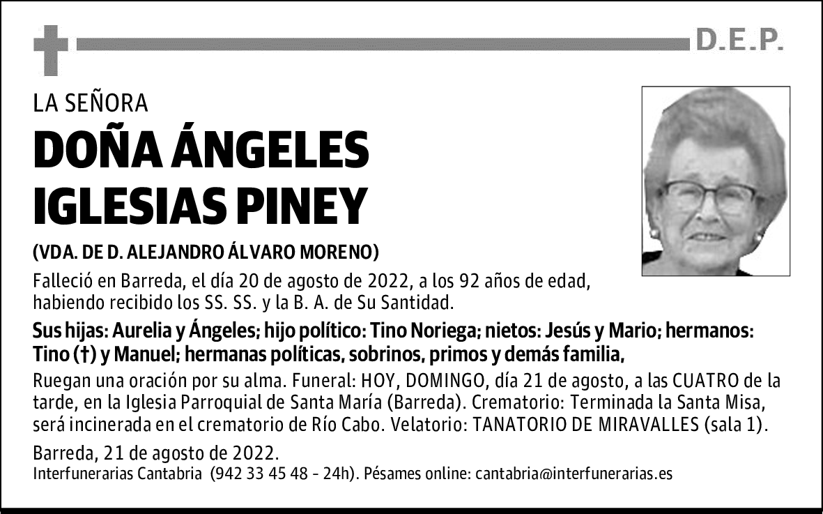Dª. ÁNGELES IGLESIAS PINEY