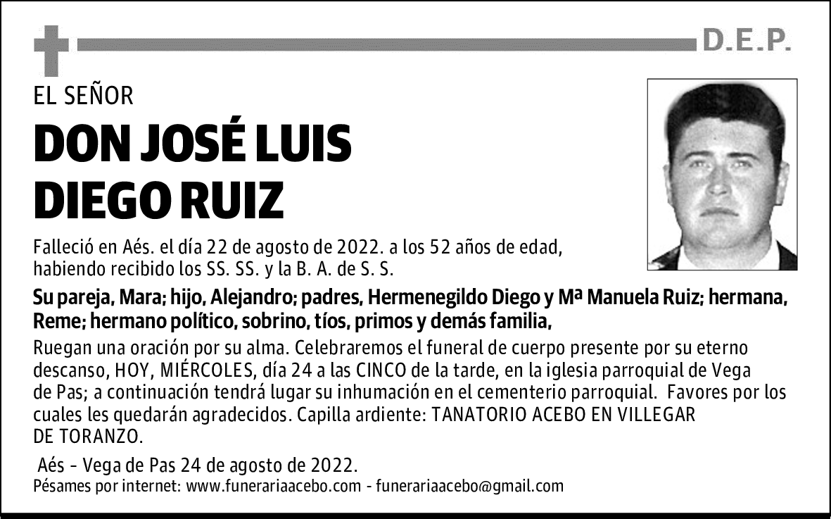 DON JOSÉ LUIS DIEGO RUIZ