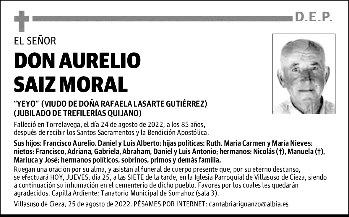 DON AURELIO SAIZ MORAL