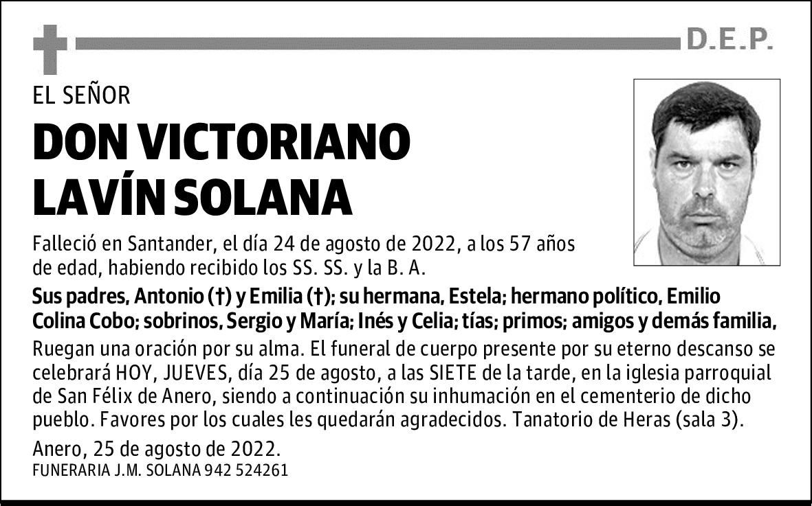 DON VICTORIANO LAVÍN SOLANA