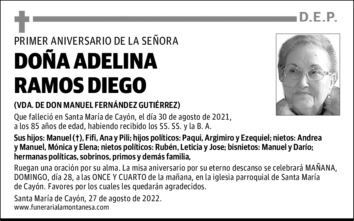 DOÑA ADELINA RAMOS DIEGO