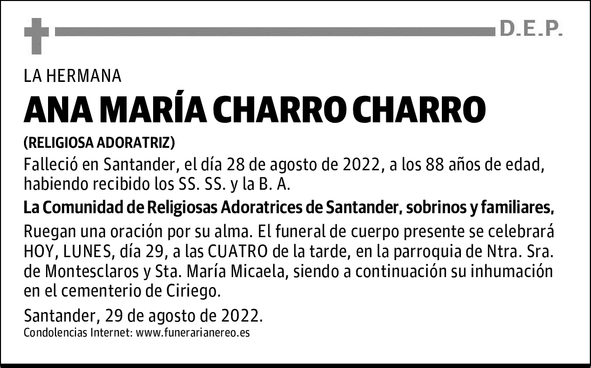 ANA MARÍA CHARRO CHARRO