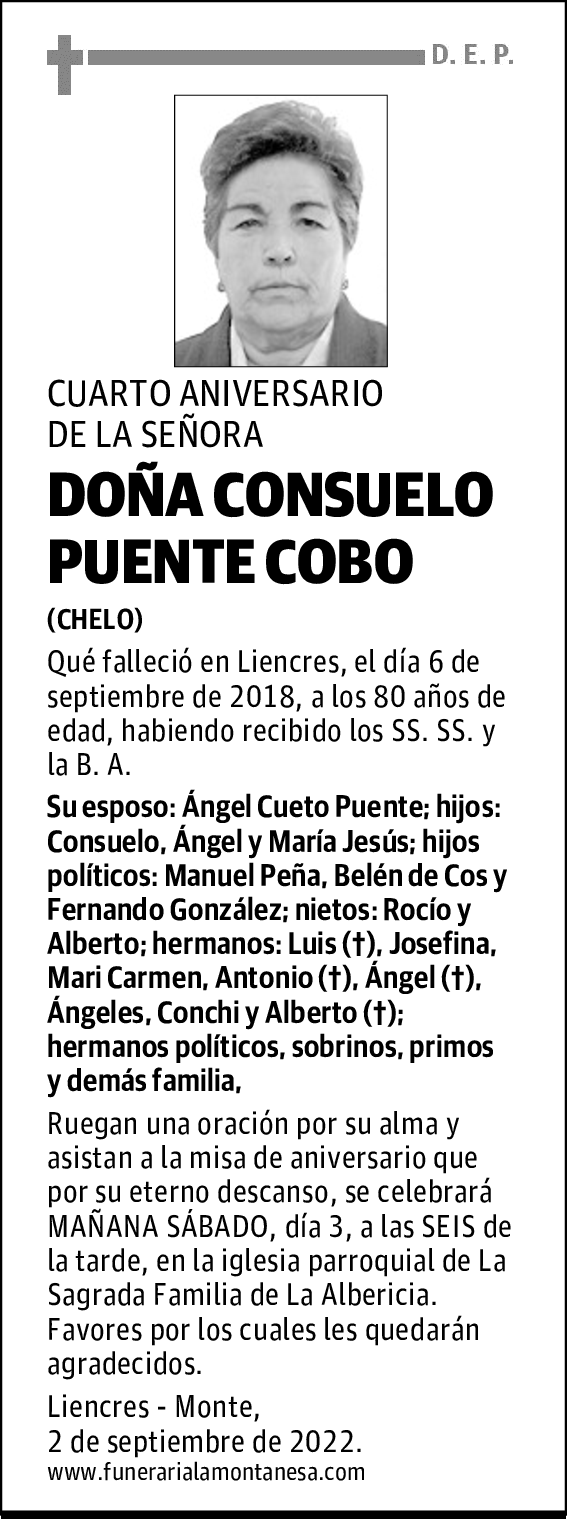DOÑA CONSUELO PUENTE COBO
